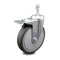 Service Caster 6 Inch Thermoplastic Rubber Swivel 3/8 Inch Stem Caster with Total Lock Brake SCC-TSTTL20S614-TPRB-381615 - alternate 3